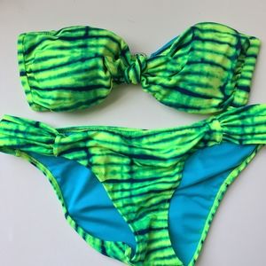Green Victorias Secret Swim Suit Top & Bottom